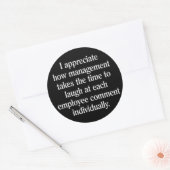 Feld "Mitarbeitervorschau" Runder Aufkleber (Umschlag)