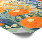 Feld "niedliche Blume" Poster (Ecke)