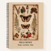 Feld Notes Nature Journal Butterfly Vintag Notizblock (Vorderseite)