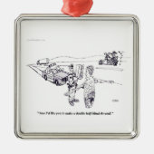 Feld-Nüchternheit-Test-Quadrat-Verzierung Silbernes Ornament (Vorne)