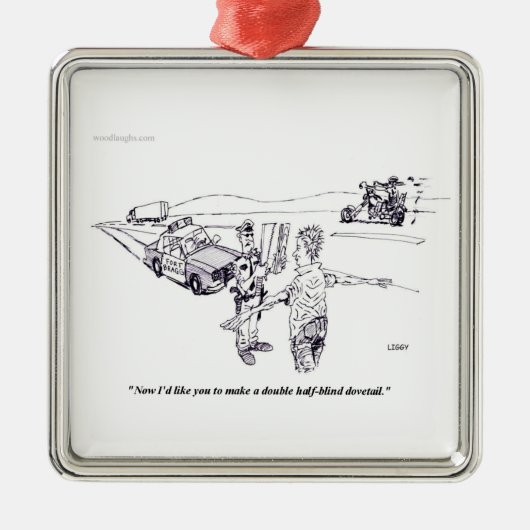 Feld-Nüchternheit-Test-Quadrat-Verzierung Silbernes Ornament (Vorne)