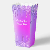 Feld "Popcorn" für lila rosa Glitzer Geschenkschachtel (Rückseite)