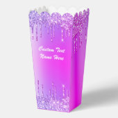 Feld "Popcorn" für lila rosa Glitzer Geschenkschachtel (Vorderseite)