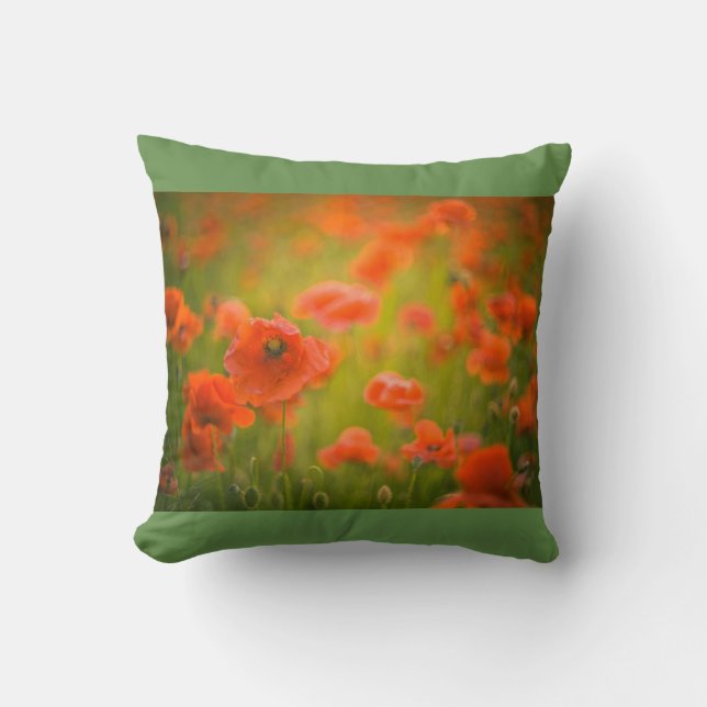 Feld Poppies Kissen (Vorderseite)