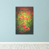 Feld Poppies Leinwanddruck (Insitu (Holzboden))