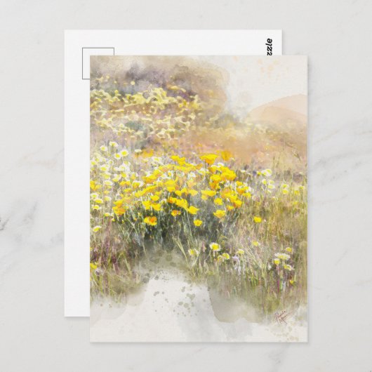 Feld "Poppies PostCard" Postkarte (Vorne/Hinten)