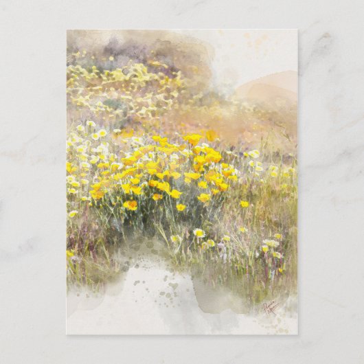 Feld "Poppies PostCard" Postkarte (Vorderseite)