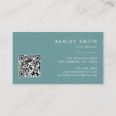 Feld QR für Elegante Wildblume Visitenkarte (Rückseite)