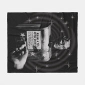 Feld "Retro Devil Question" (Vintag) Fleecedecke (Vorderseite (Horizontal))