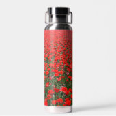 Feld roter Mohnblumen Trinkflasche (Rückseite)
