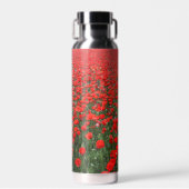Feld roter Mohnblumen Trinkflasche (Vorne)