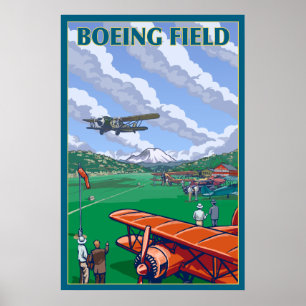 Feld Seattles, Washington - Boeing- Poster