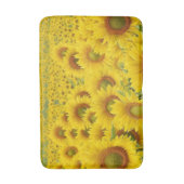 Feld Sonnenblumen Design Badematte (Vorderseite Vertikal)