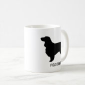 Feld Spaniel Hunde Rasse Silhouetten Custom Kaffeetasse (VorderseiteRechts)
