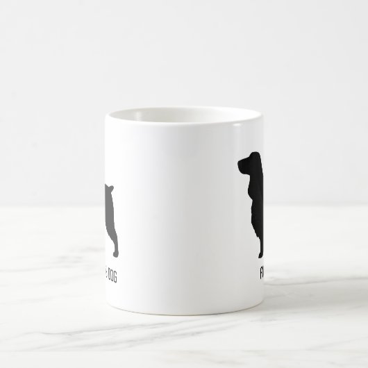 Feld Spaniel Hunde Rasse Silhouetten Custom Kaffeetasse (Mittel)