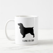 Feld Spaniel Hunde Rasse Silhouetten Custom Kaffeetasse (Links)