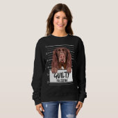 Feld Spaniel Mugshot Schuldig Hund Sweatshirt (Vorne ganz)