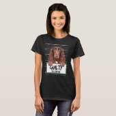 Feld Spaniel Mugshot Schuldig Hund T-Shirt (Vorne ganz)