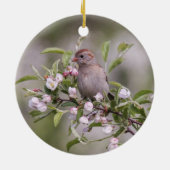 Feld-Spatz Keramik Ornament (Hinten)
