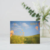 Feld uAwg Postcard Blume Einladungspostkarte (Stehend Vorderseite)