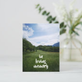 Feld und Himmel 2 Gedenkkarte (Stehend Vorderseite)