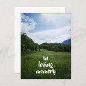 Feld und Himmel 2 Gedenkkarte (Vorne/Hinten)