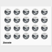 Feld und Natur Logo Rund Sticker (Blatt)