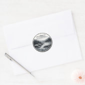 Feld und Natur Logo Rund Sticker (Umschlag)