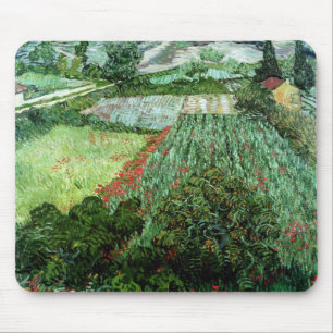 Feld Vincent van Goghs mit Mohnblumen, 1889 Mousepad