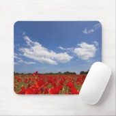 Feld voll der roten Blumen Mousepad (Mit Mouse)
