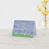 FELD VON BLUMEN notecard Karte (Gelbe Blume)