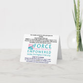 FELD VON BLUMEN notecard Karte (Rückseite)