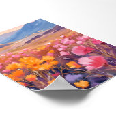 Feld Wildblume | Blumenlandschaft Malerei Poster (Ecke)