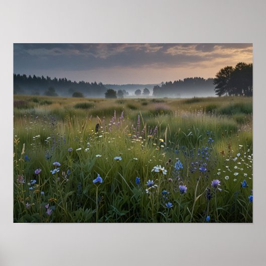 Feld "Wildblumen" Poster (Vorne)