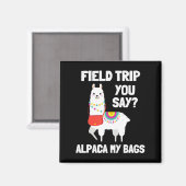 Feldausflug , Alpaca-Lehrer am Feldtag Magnet (Vorderseite/Rückseite)