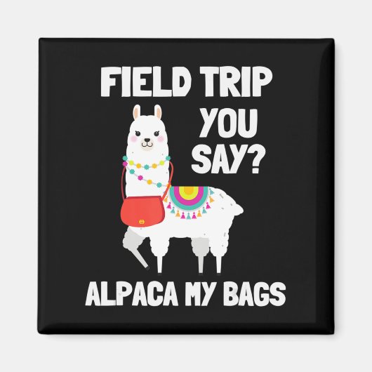 Feldausflug , Alpaca-Lehrer am Feldtag Magnet (Vorne)