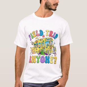 Feldausflug Vibes Field Day School Bus Gelben Teac T-Shirt