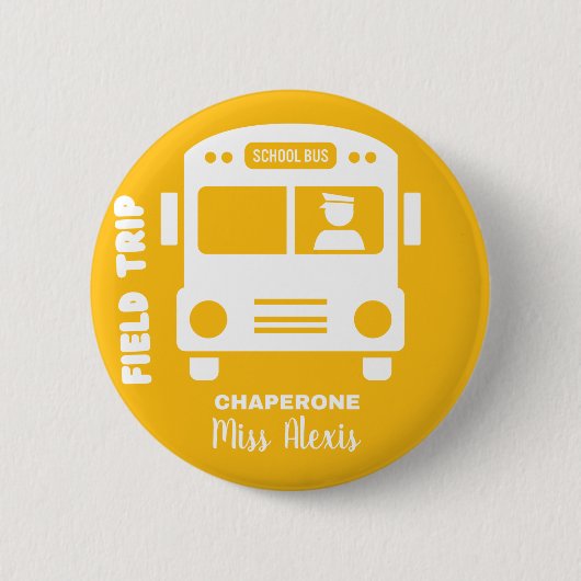 Feldausflugsbegleiter - Monogrammname - Anpassen Button (Vorderseite)