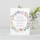 FeldBlume | Bläsernte Blütendusche Einladung (Stehend Vorderseite)