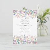 FeldBlume | Bläsernte Blütendusche Einladung (Stehend Vorderseite)