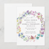 FeldBlume | Handgemalt Brautparty Einladung (Vorne/Hinten)