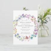 FeldBlume | Handgemalt Brautparty Einladung (Stehend Vorderseite)
