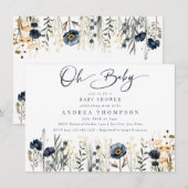 FeldBlume | Oh Baby Shooter Einladung (Vorne/Hinten)