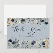 FeldBlume | Oh Boy | Boy Baby Dusche Dankeskarte (Vorne/Hinten)