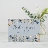 FeldBlume | Oh Boy | Boy Baby Dusche Dankeskarte (Stehend Vorderseite)