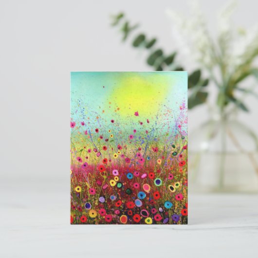 FeldBlume Postkarte (Stehend Vorderseite)