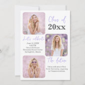 Feldblumen-Abschlussfoto-Einladung Einladung (Rückseite)