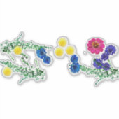 Feldblumen Dekor Stickers Aufkleber (Vorderseite)