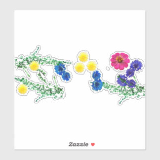 Feldblumen Dekor Stickers Aufkleber