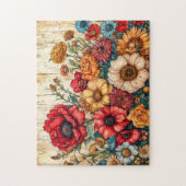 Feldblumen in hellen Sommerfarben Puzzle (Vertikal)